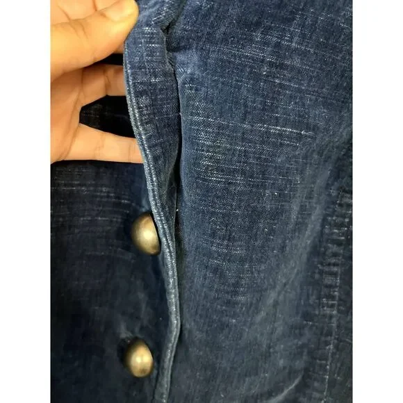 Sigrid Olsen Blue Velvet Swing Jacket Size Large - Picture 5 of 6